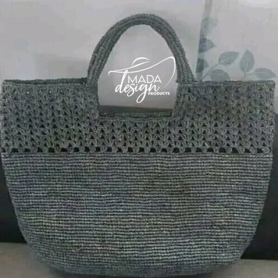 Raffia bag - in handmade crochet