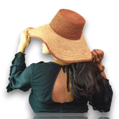 Handmade Raffia wide-brimmed hat - Art Tan Of Mada