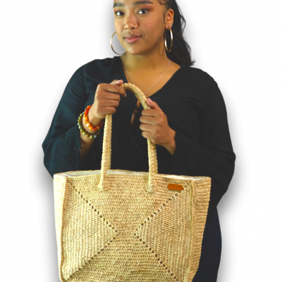 Handmade Raffia Handbag from Madagascar Art-Tan-Of -Mada