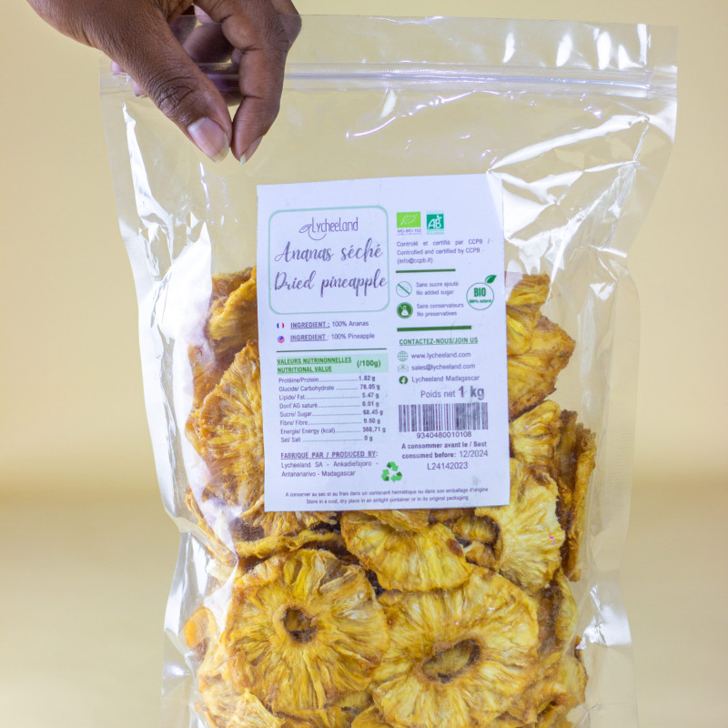 Dried Pineapple 1KG - Lycheeland Madagascar