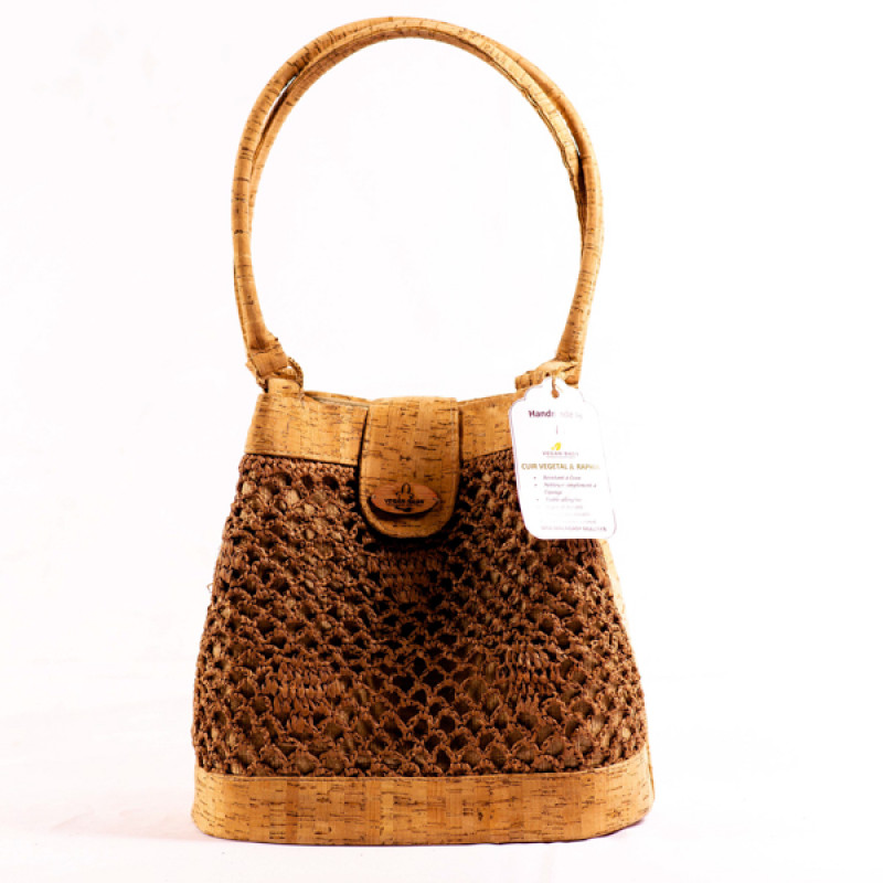 Judith Handbag cork and raffia crochet