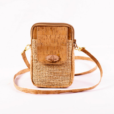 Mikalo - Cork Phone Holder with Raffia Hook