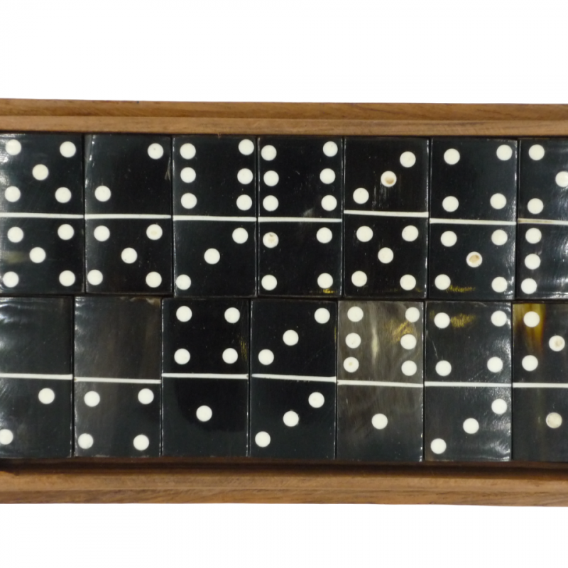 Dominoes game in zebu horn