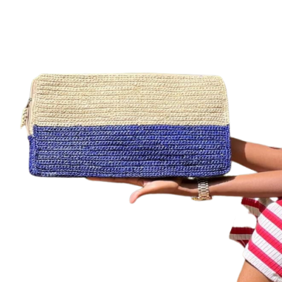 Raffia pouch