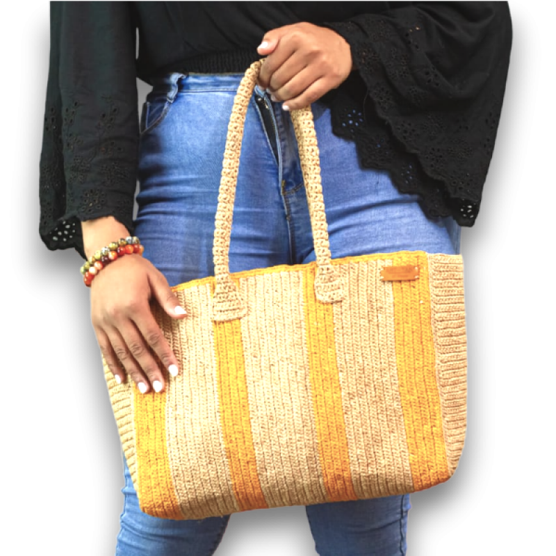 Authentic Large Raffia Handmade Handbag from Madagascar | Exquisite Craftsmanship