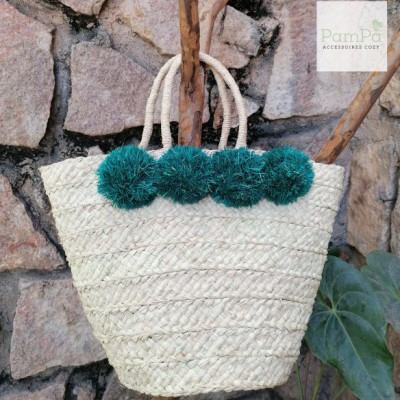 braded bag in raffia