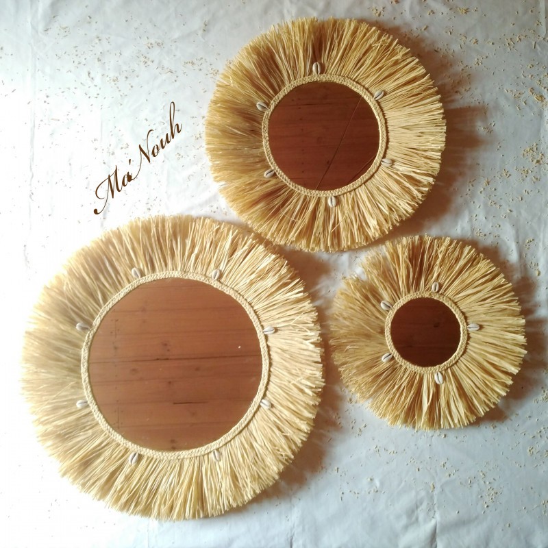 Raffia mirror