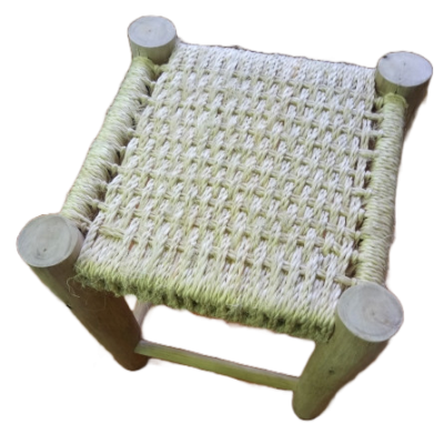 Woven sisal stool