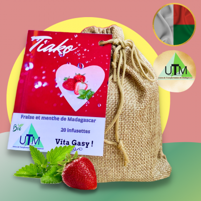 120 g - Strawberry Mint tea "TIAKO" - Delicious and Refreshing