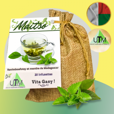 120g Malagasy green tea Ravomboafotsy - mint tea - "MAITSO" - Experience the Exotic Fusion
