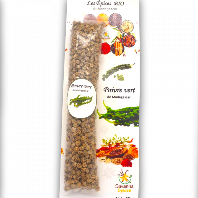 Les graines de poivre vert 25g à 250g de Madagascar - une épice exquise pour les créations culinaires