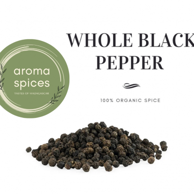 Whole black pepper from Madagascar 100g to 1Kg
