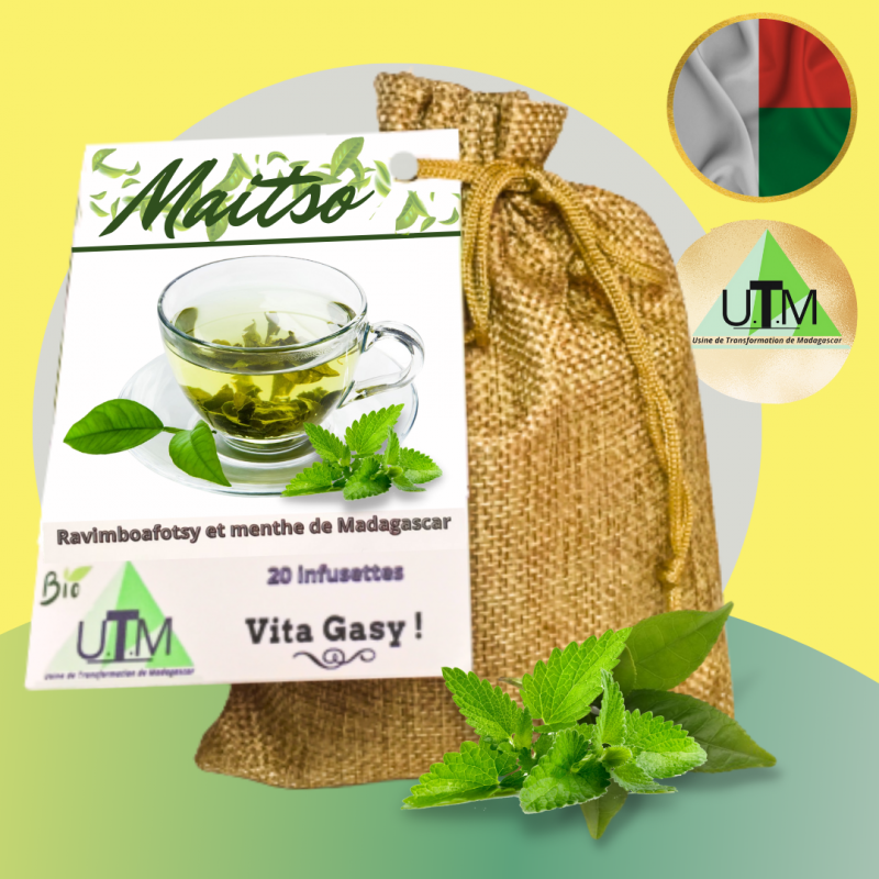120 g -Malagasy green tea Ravomboafotsy - mint tea - "MAITSO" - Experience the Exotic Fusion