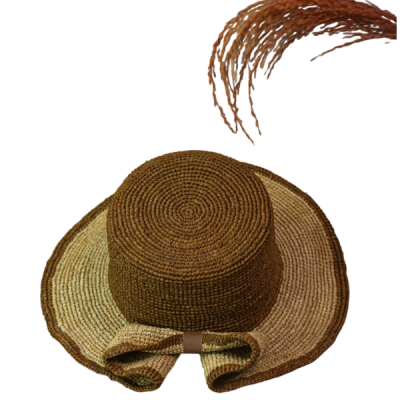 Capeline raffia handmade hat from Madagascar - Art Tan Of Mada