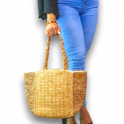 Raffia handbag Velo - Art-Tan-Of -Mada