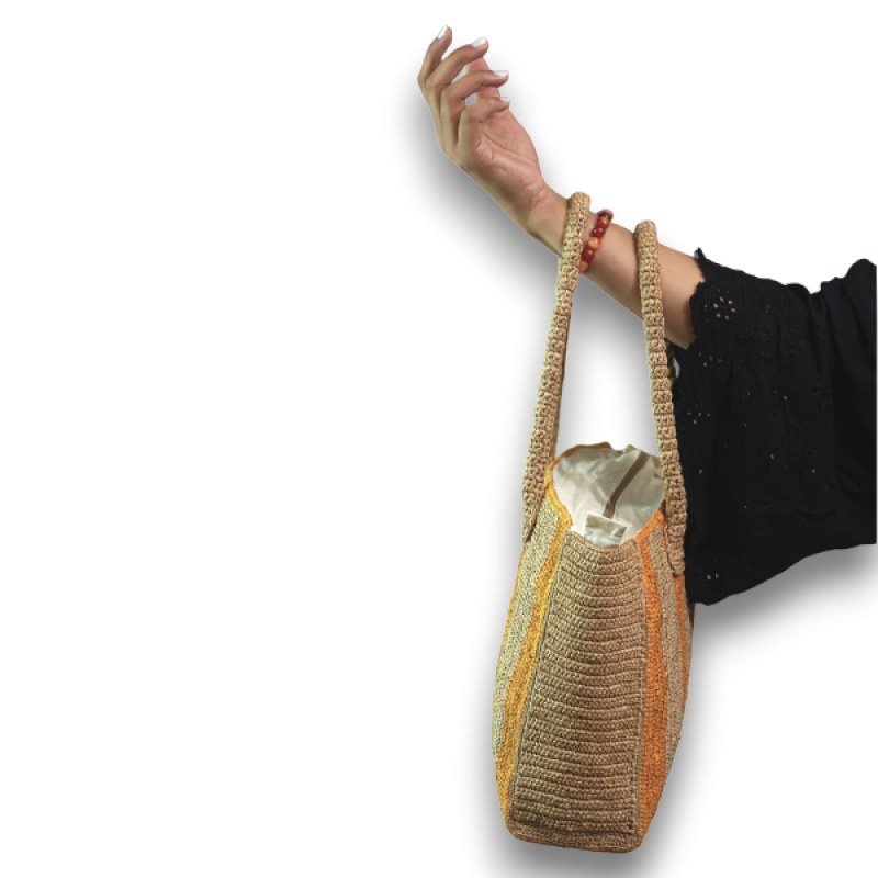 Authentic Large Raffia Handmade Handbag from Madagascar | Exquisite Craftsmanship