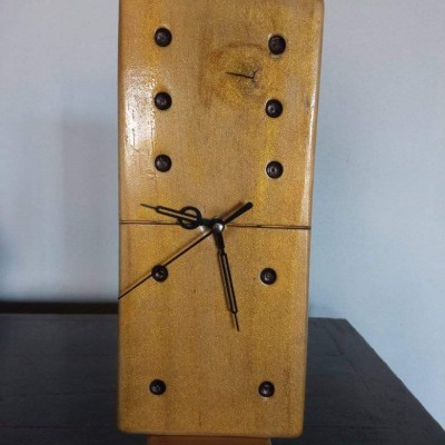 Clock in shape of domino