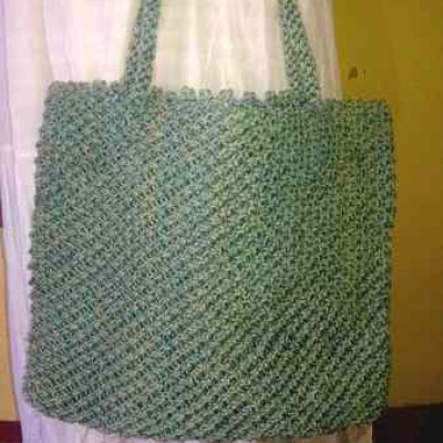 Handbag made with natural sisal