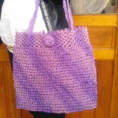 Handbag made with sisal