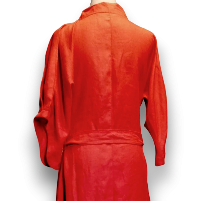 Kimono en lin brodé à la main modèle unique - Lambà